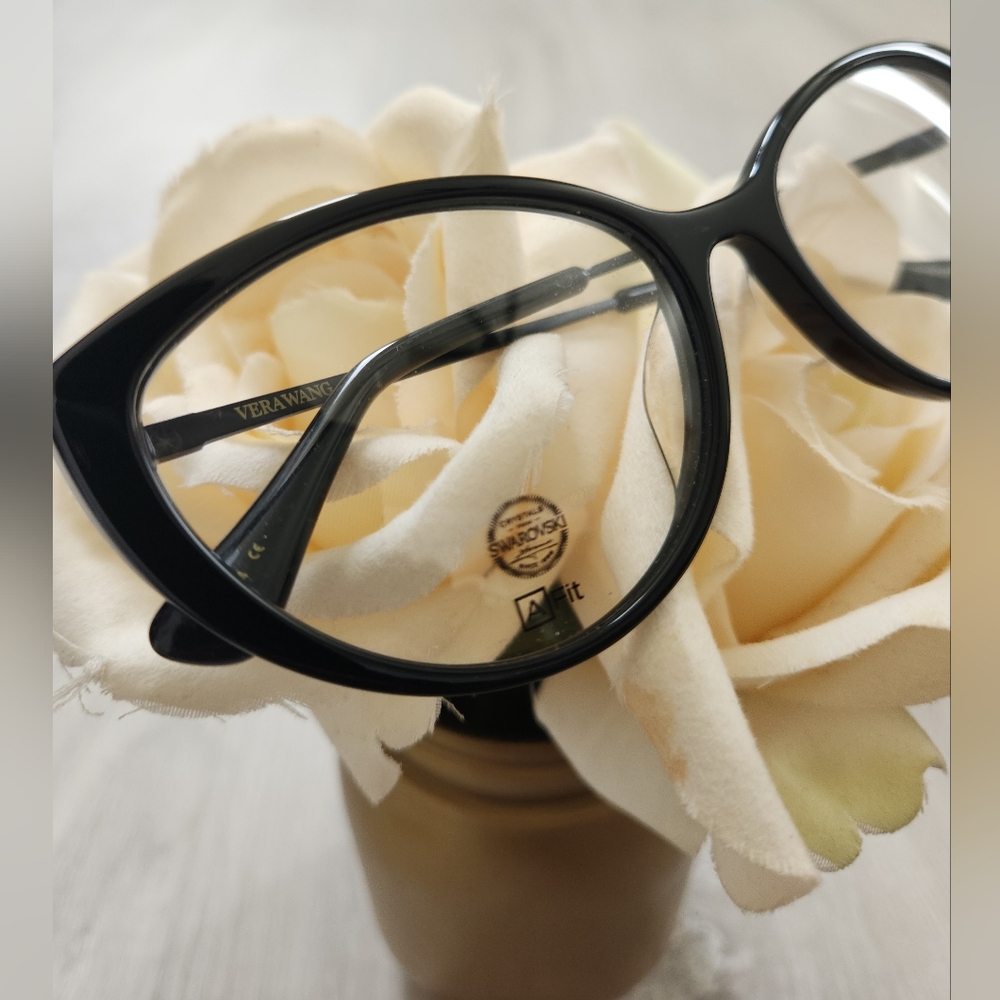 Vera Wang VA19 Black Cat Eye Glasses - Picture 3 of 7